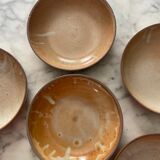 Series of 6 hollow plates in vintage sandstone