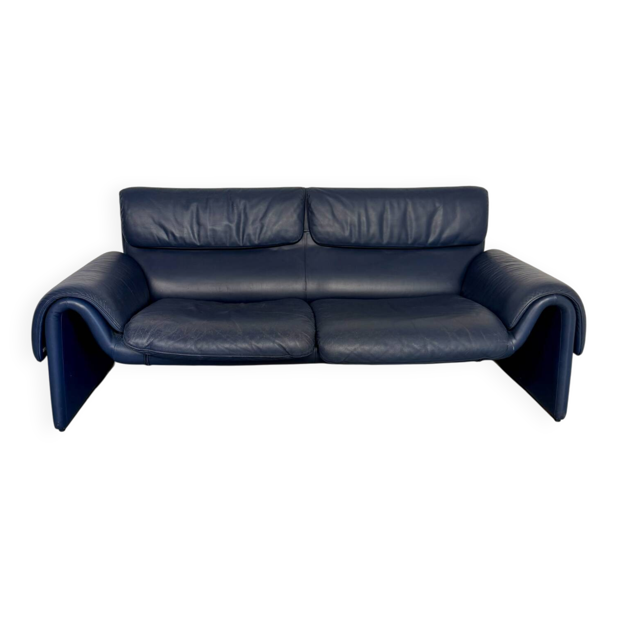 De Sede ds-2011 vintage leather sofa for 2/3 people, 1980s design.