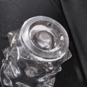 Crystal vase with a peak decoration from the 1960s-1970s.
