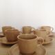 Stoneware cups and saucers