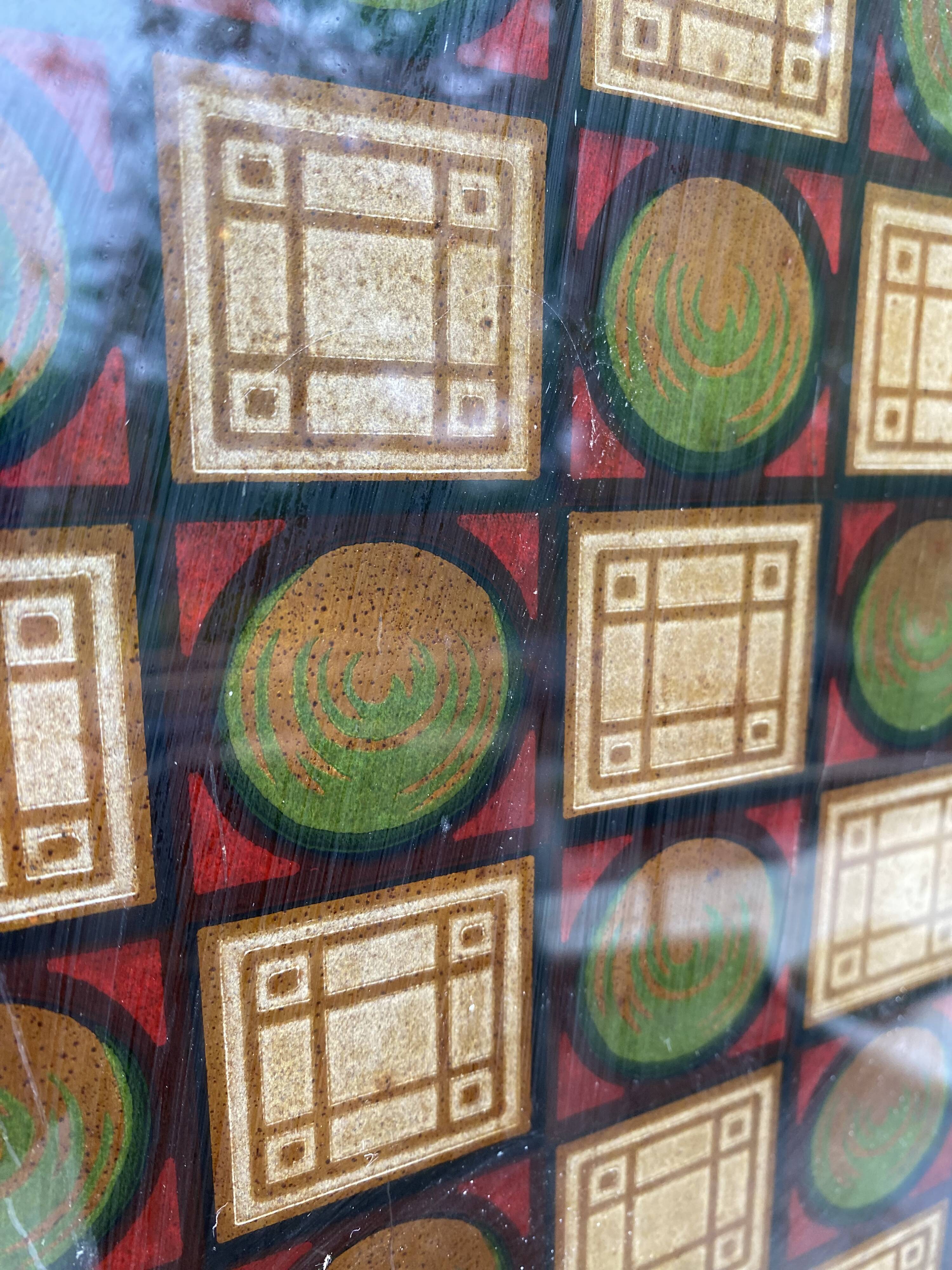 Double wood and glass closet doors