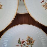 Porcelain soup plates from Chauvigny by Fernand Deshoulières