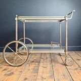 Antique trolley, vintage serving cart, drinks bar furniture.