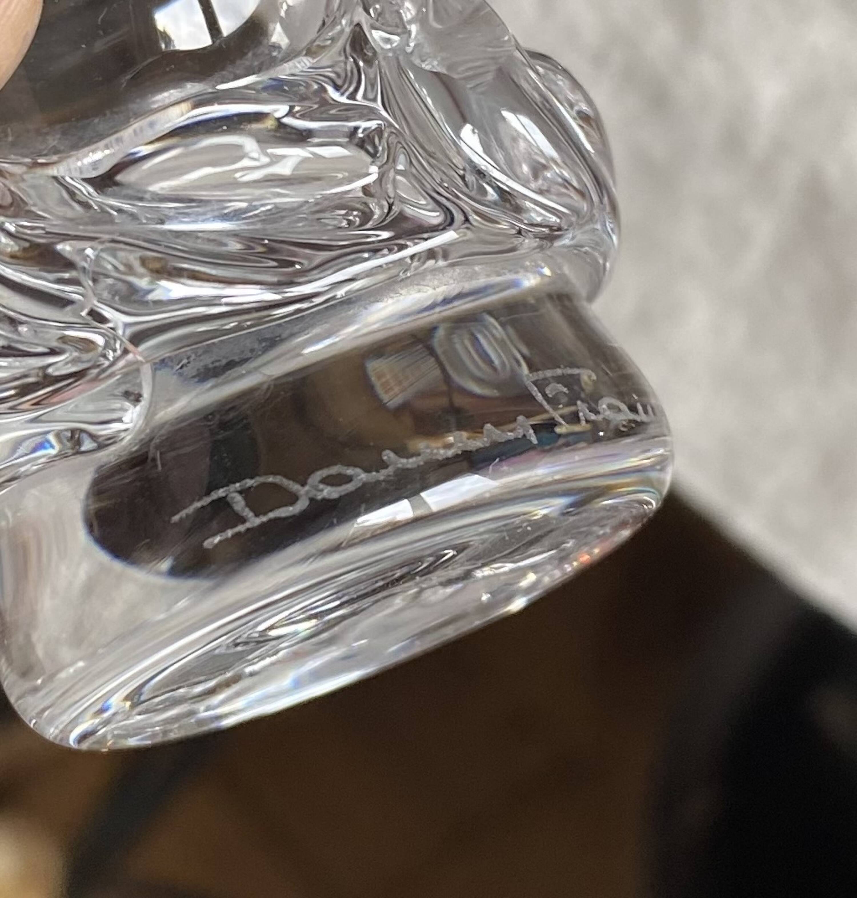 Set of 8 vintage DAUM crystal shooter glasses, 1970s