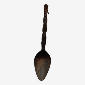 African art: old giant wooden spoon wall decoration