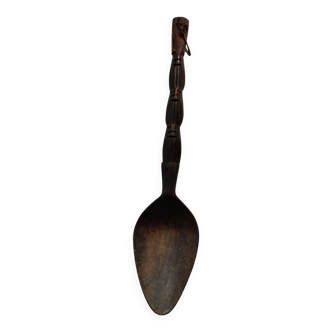 African art: old giant wooden spoon wall decoration