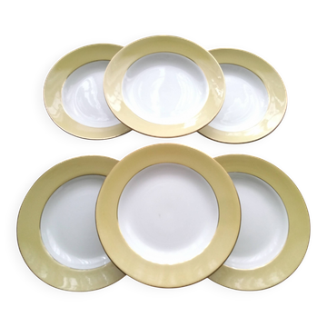 6 deep plates St Amand earthenware Model 7894