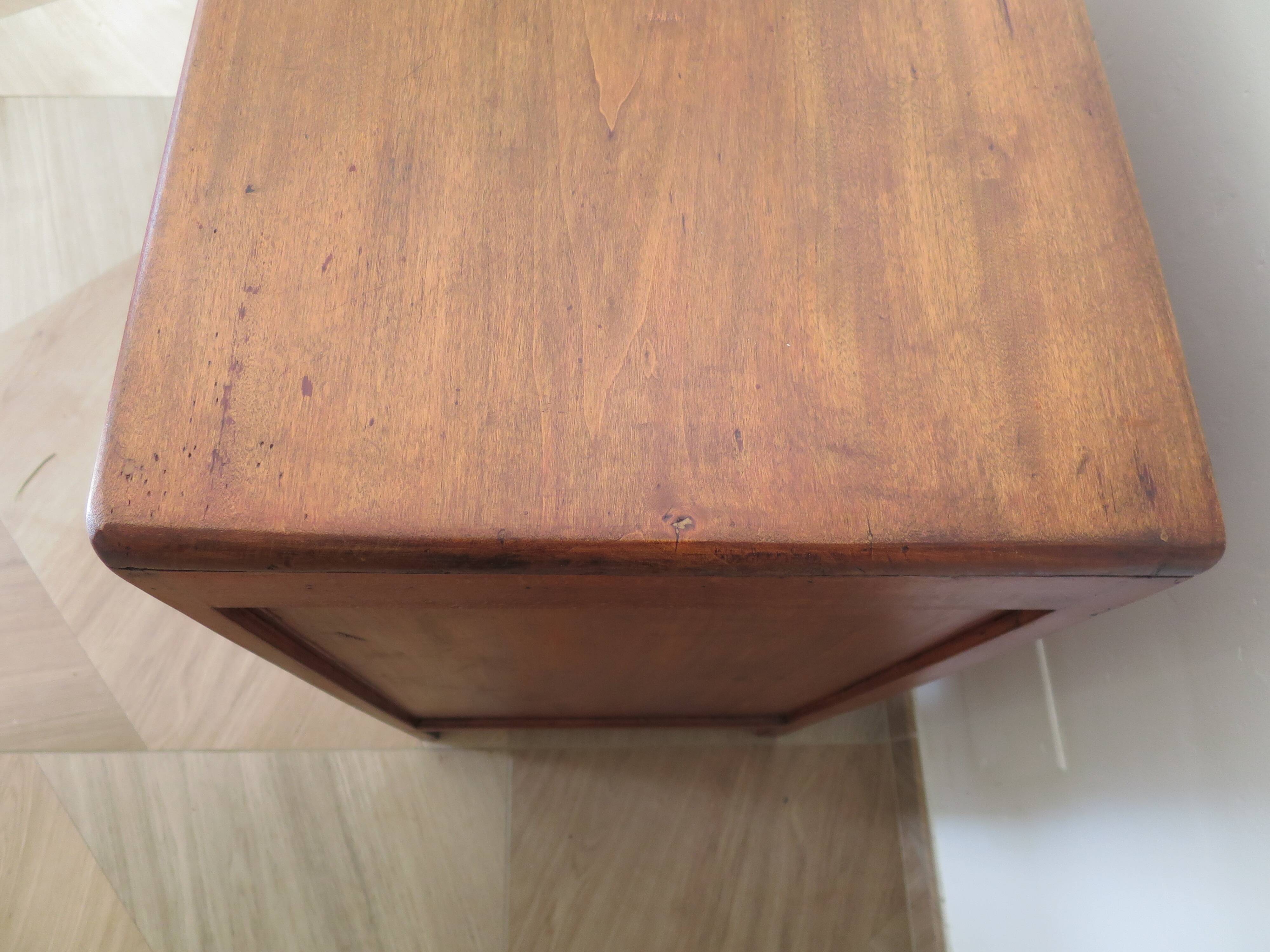 Art Deco chest of drawers in dark wood with 3 drawers, 1950s