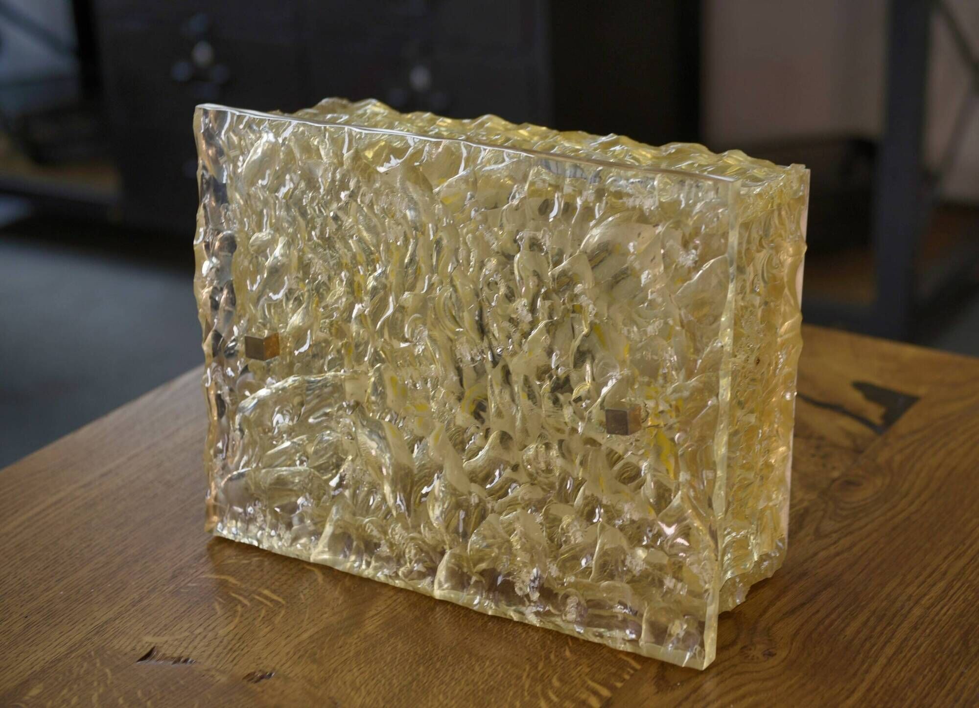 Wall light in resin by Pierre Disderot for Dallux 1960s