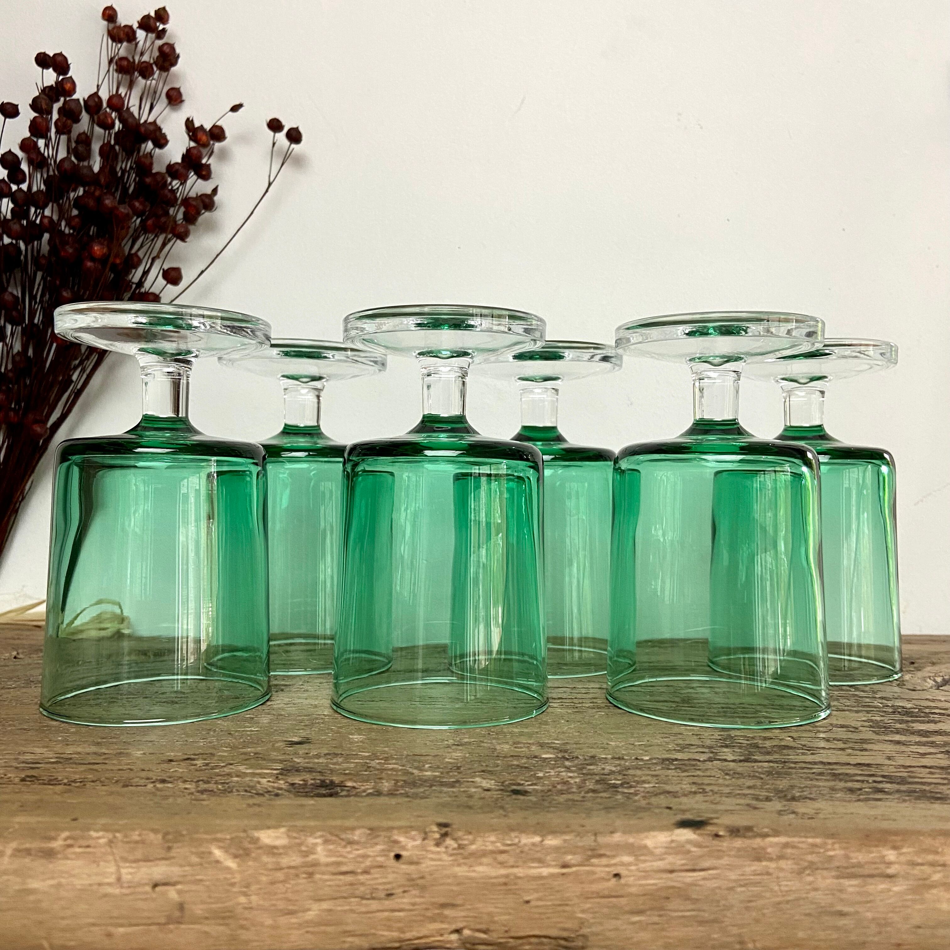 6 verres luminarc france vintage