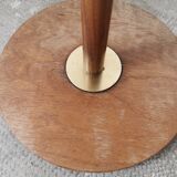 Scandinavian floor lamp 1960, wood and brass