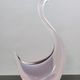 Pink Sommerso Murano glass swan by Elio Raffaeli, Italy
