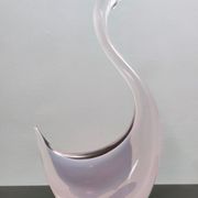 Pink Sommerso Murano glass swan by Elio Raffaeli, Italy
