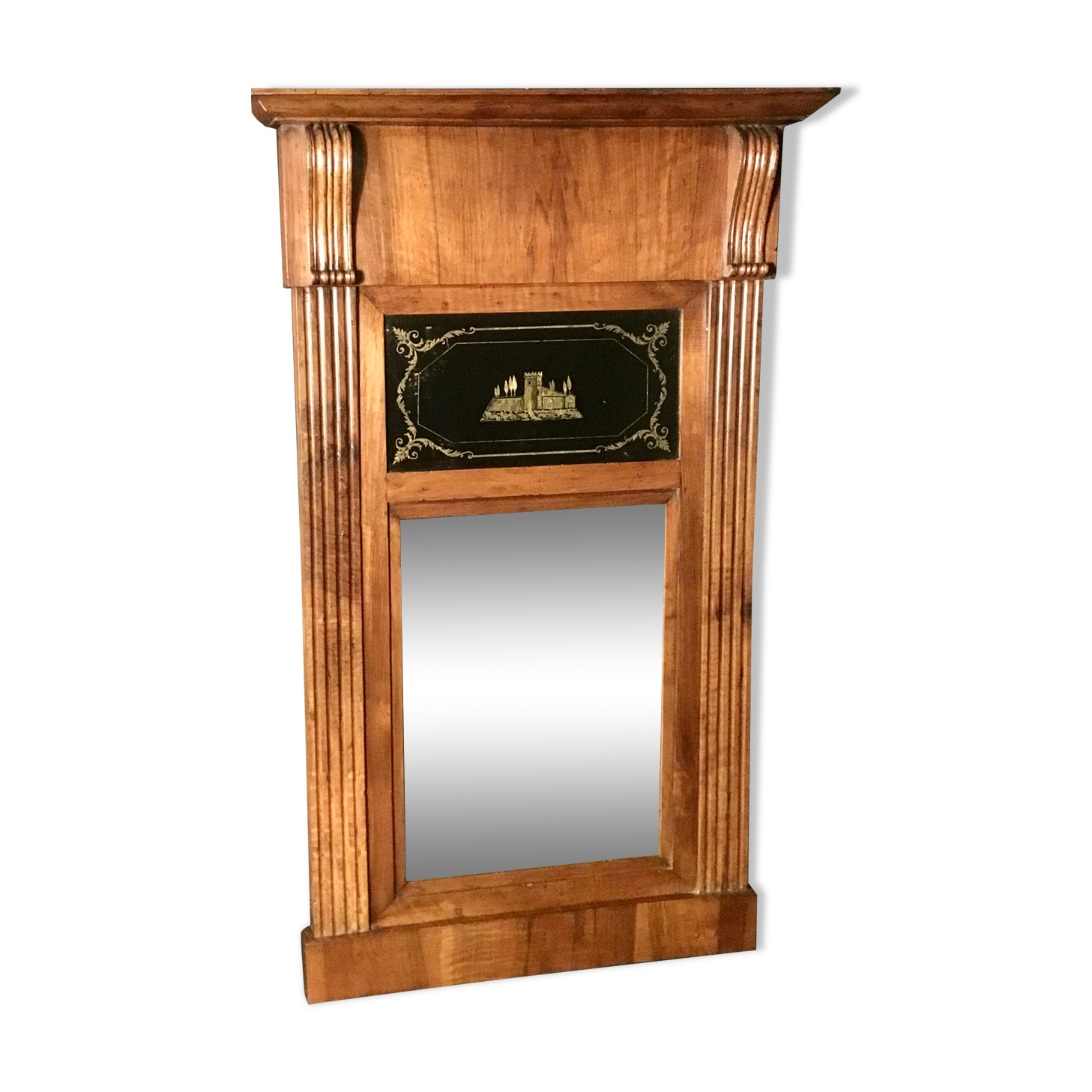 19th-century walnut trumeau  80x130cm