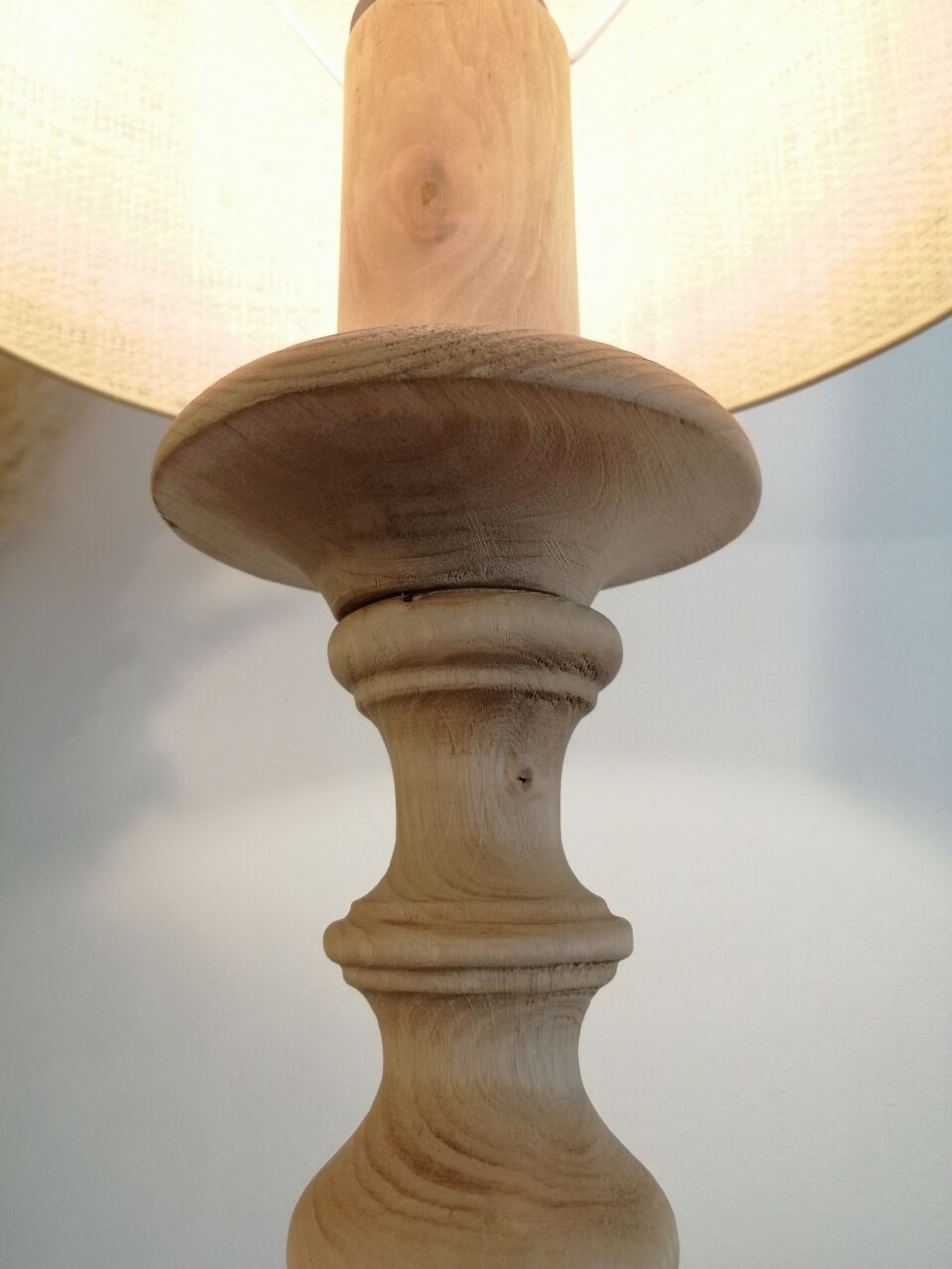 Vintage wooden floor lamp