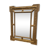 Louis XVI style mirror with glazing beads in gilded wood - 19th century