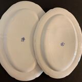 2 oval dishes serving in Gien 1900