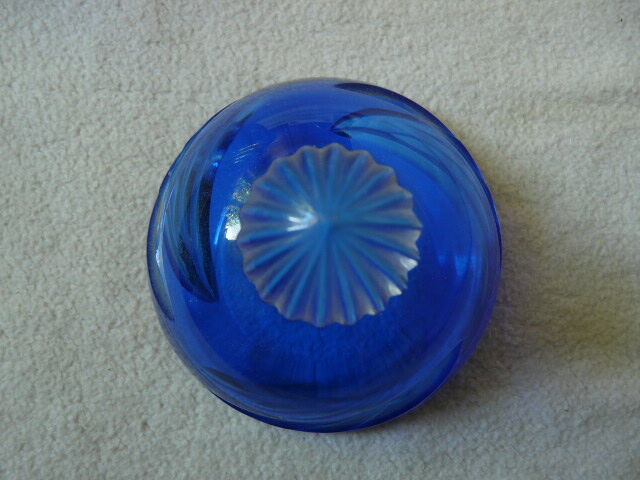 blue glass jewelry box