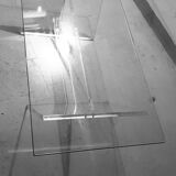 Glass and plexiglass coffee table 1970