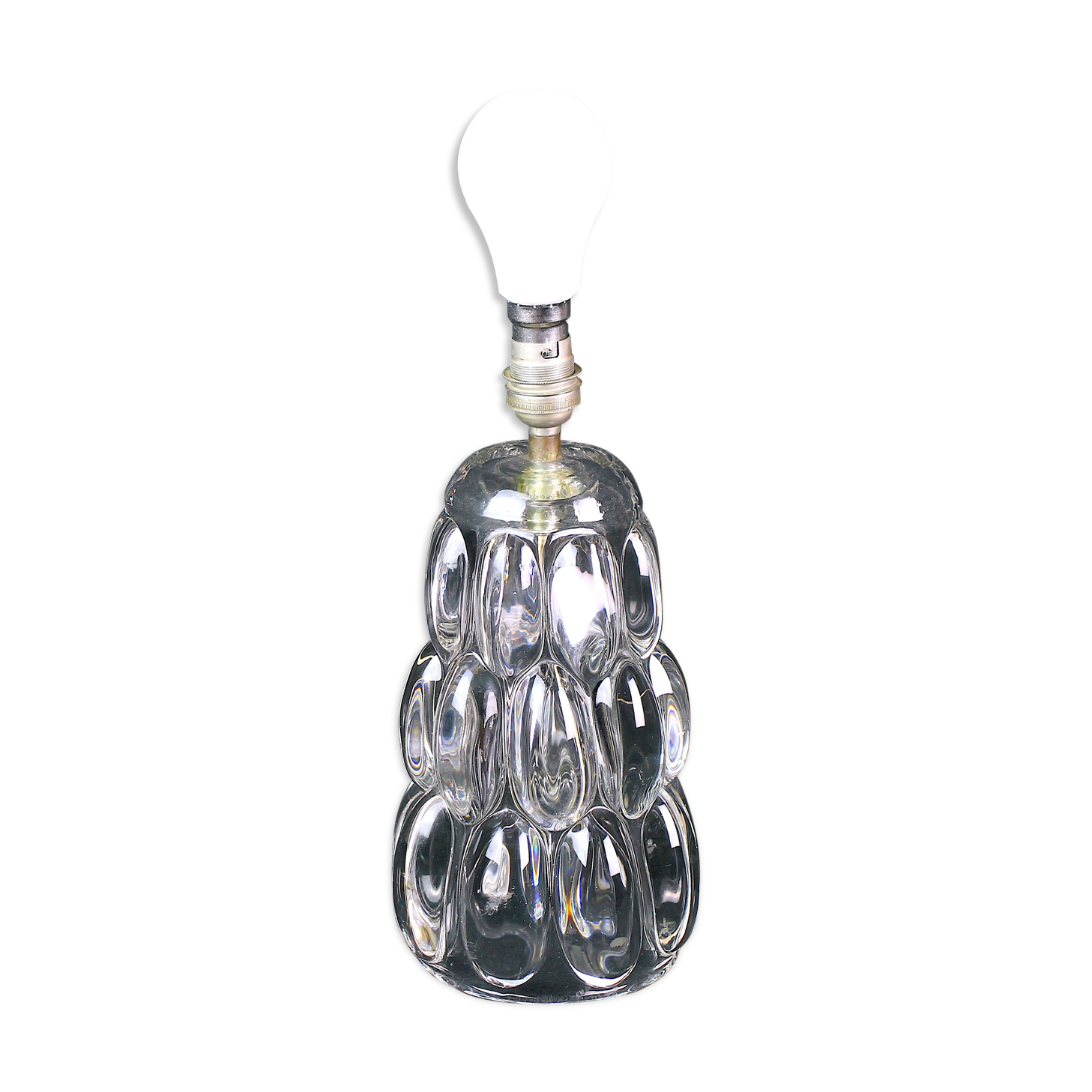 Mid-century crystal table lamp base