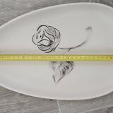 Vintage Niderviller dish, Black Rose model