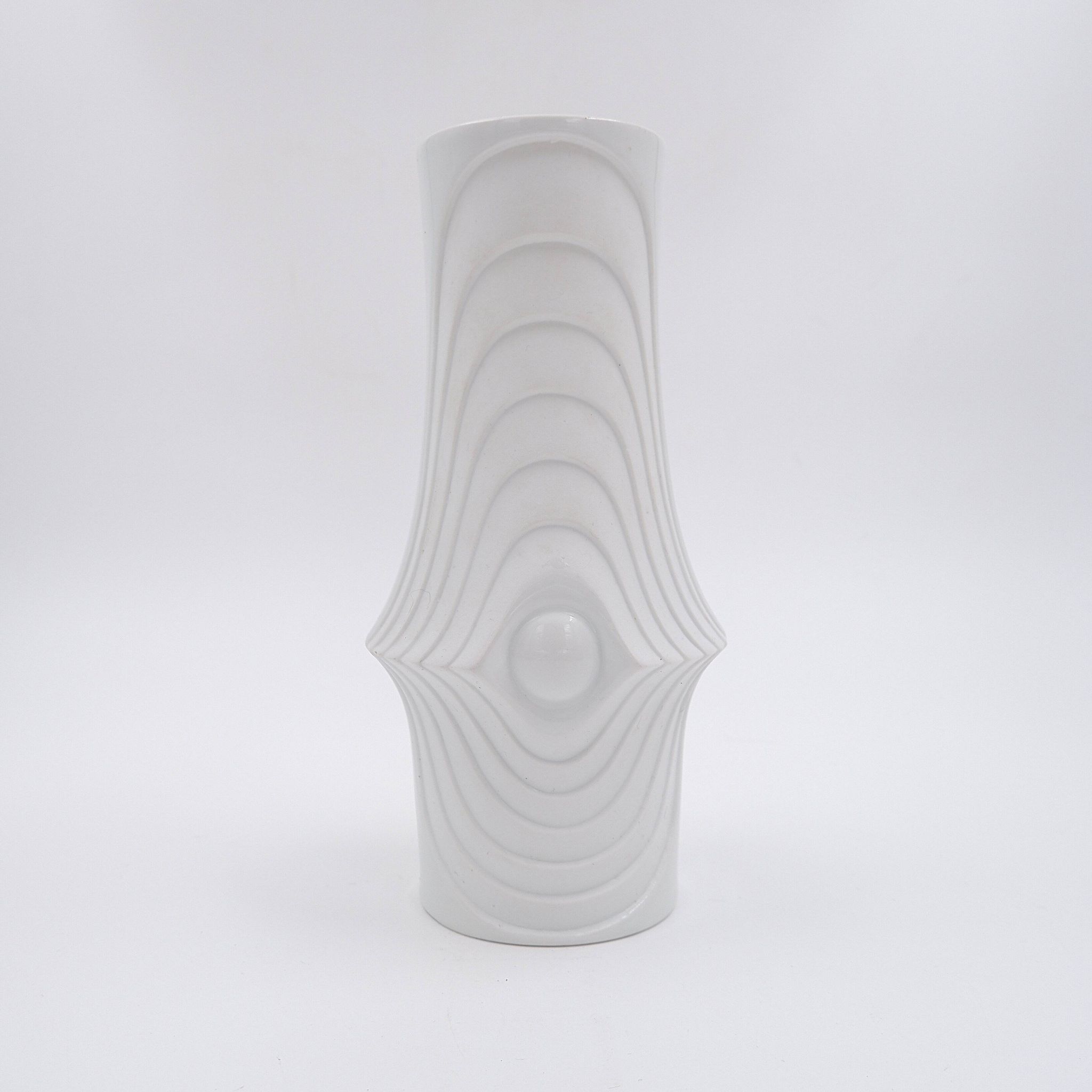 Vase en porcelaine Op Art par Royal Bavaria KPM, Allemagne, années 1970