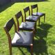 Set of 4 Scandinavian chairs from the 60s in black skai