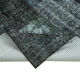 Hand-knotted oriental vintage 170 cm x 241 cm black patchwork rug
