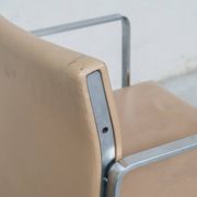 Set of Six Hans J Wegner 'JH811' Mid-Century Steel and Leather Dining Chairs