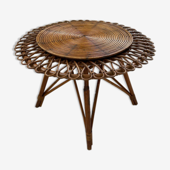 Rattan coffee table "sun"