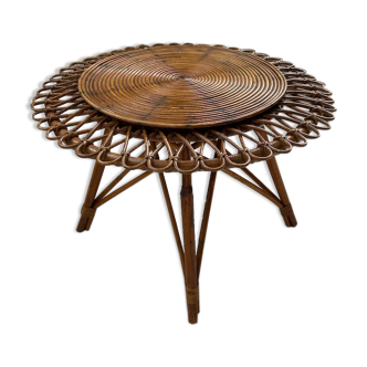 Rattan coffee table "sun"