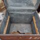 Square wooden trunk