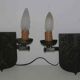 Pair of heraldic coat of lamp for the 60's century