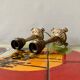 Pair of brass lamp bases - mid-century.