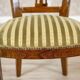 20th-Century Elm Chair in Striped Upholstery, 1940s