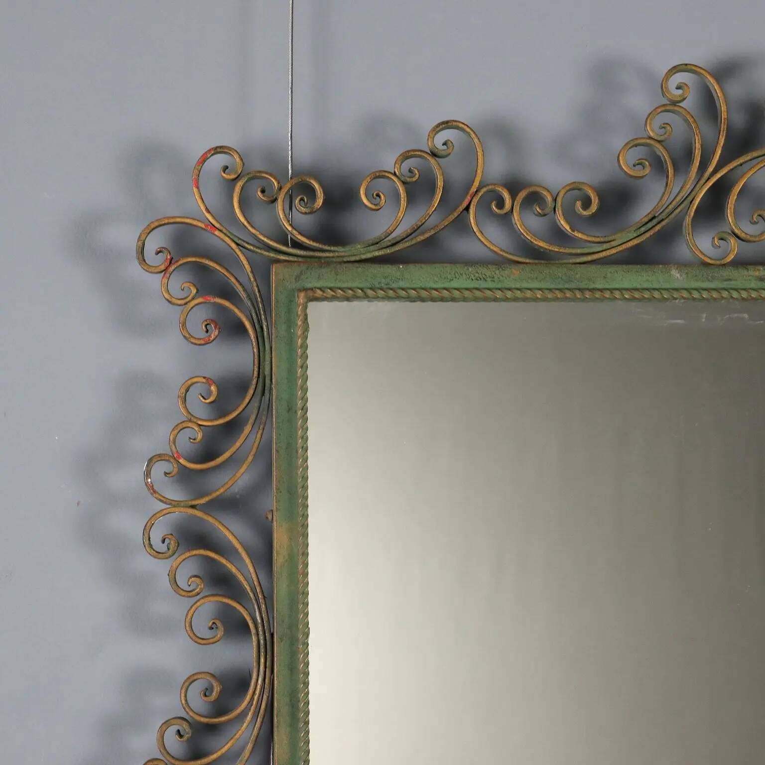 Wrought iron mirror from the 1980s.