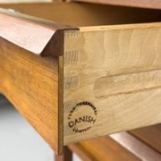 Mid-century teak desk by Svend Åge Madsen for Sigurd Hansen, 1960s.