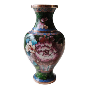 Vase balustre artisanal chinois,