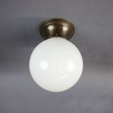 Art Deco Brass Ceilling Lamp, 1920s