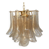 Clear and gold “selle” murano glass chandelier d50