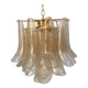 Clear and gold “selle” murano glass chandelier d50