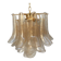 Clear and gold “selle” murano glass chandelier d50