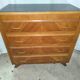 Pretty chest of drawers with 4 compass-legged oak veneer drawers