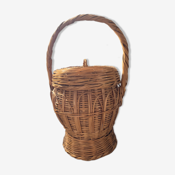 Vintage wicker and rattan basket