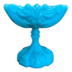 Footed bowl in turquoise blue opaline from the 1930s/40s.