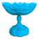 Footed bowl in turquoise blue opaline from the 1930s/40s.