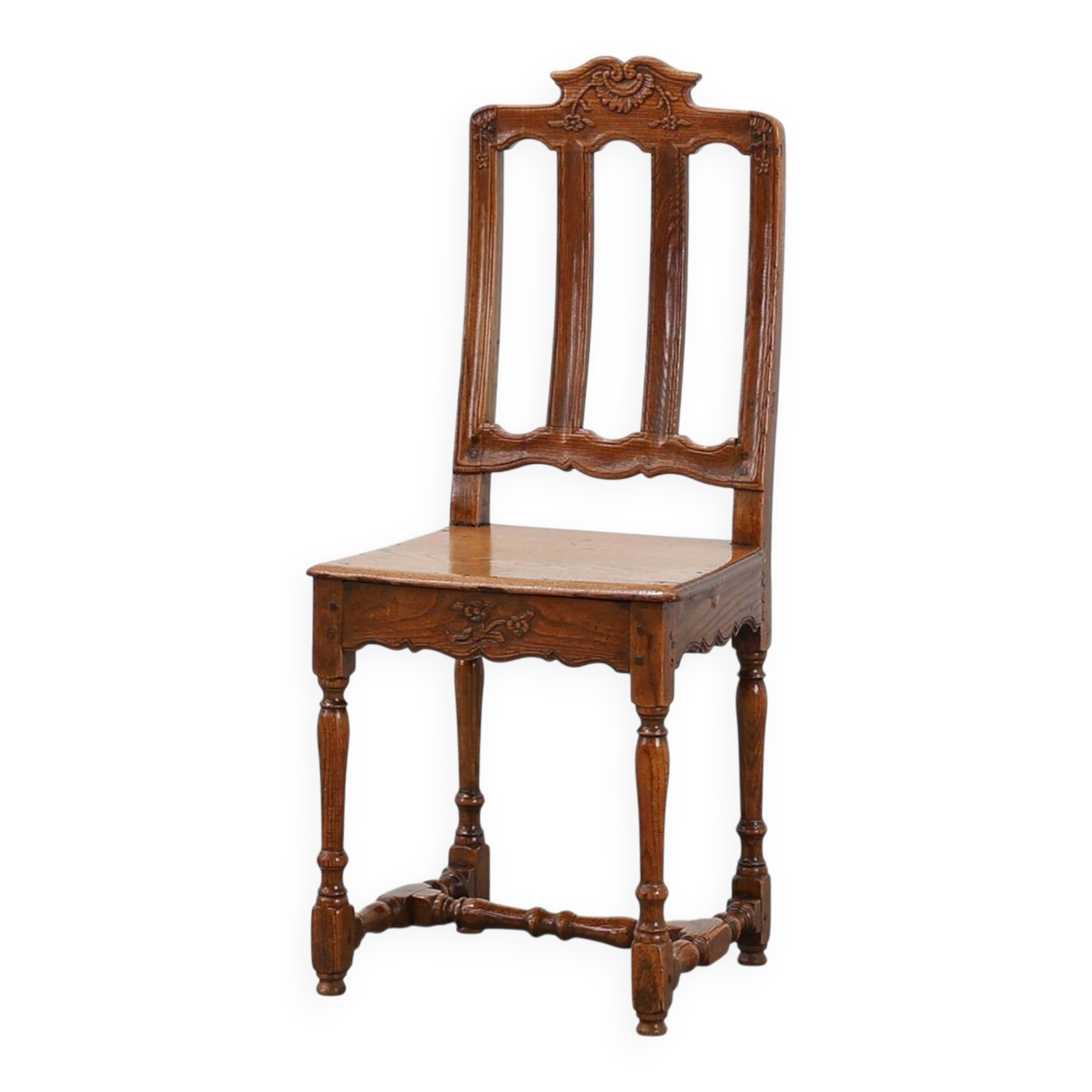 Chaise d'appoint en chêne sculpté, France, XVIIIe siècle