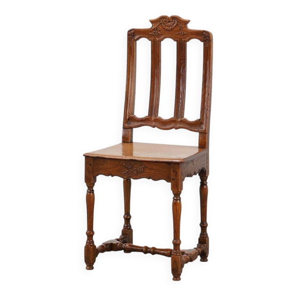 Chaise d'appoint en chêne sculpté, France, XVIIIe siècle