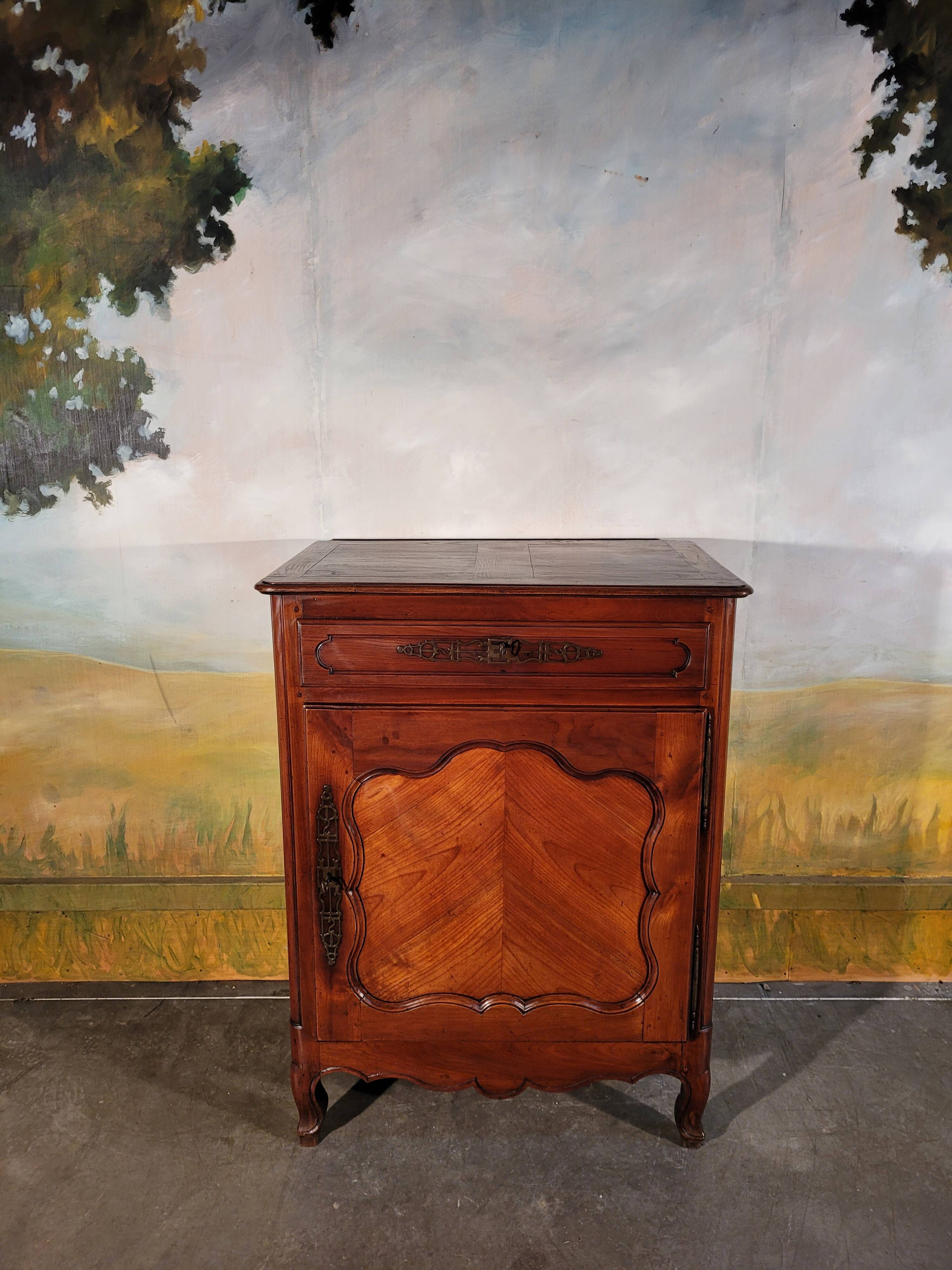 Large Louis XV style jam maker in cherry wood