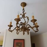 Bronze chandelier with 6 branches